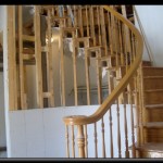 Sheetrock Installation Arched Ceiling and Spiral Staircase