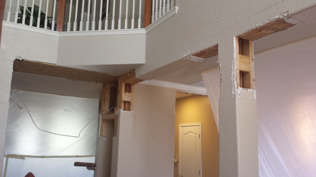 Drywall Sheetrock water damage repair